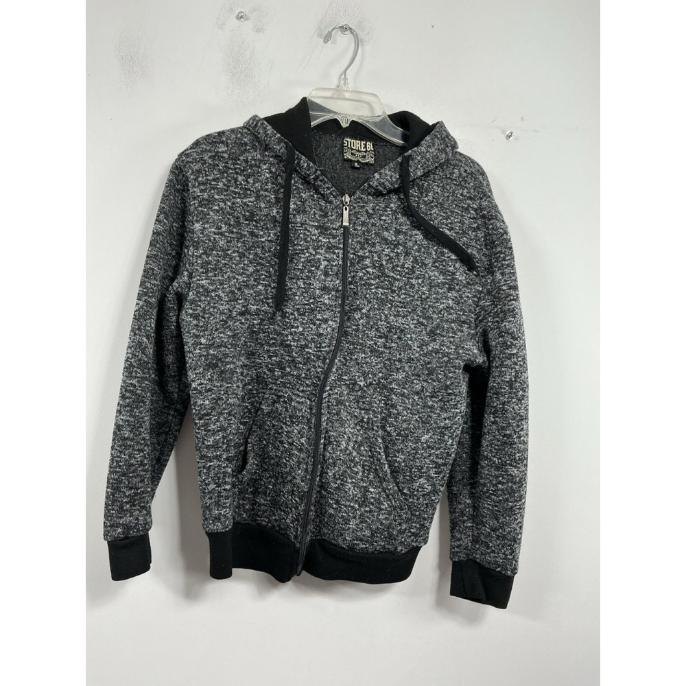 Womans Store 68 Hooded Sweatshirt Small Black Zip Up